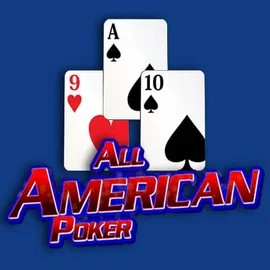 All American Poker slot logo by RTG (Reel Time Gaming) at Rabbit Reel Casino