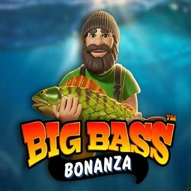 Big Bass Bonanza slot visual from Pragmatic Play available on rabbitreelscasino.com