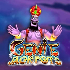 Genie Jackpots by Blueprint Gaming, showcased at rabbitreelscasino.com – game logo