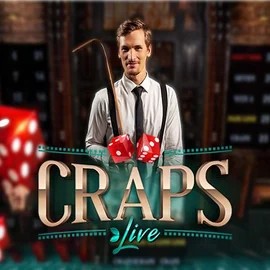 Live Craps logo by Evolution at Rabbit Reel Casino