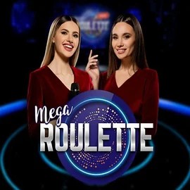 Official Live Casino logo: Mega Roulette by Pragmatic Play at Rabbit Reel Casino