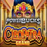 Powerbucks Cleopatra Grand slot logo by IGT at Rabbit Reel Casino