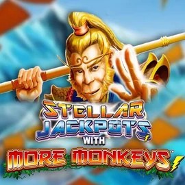 Stellar Jackpots with More Monkeys logo by Lightning Box Game Rabbit Reel Casino