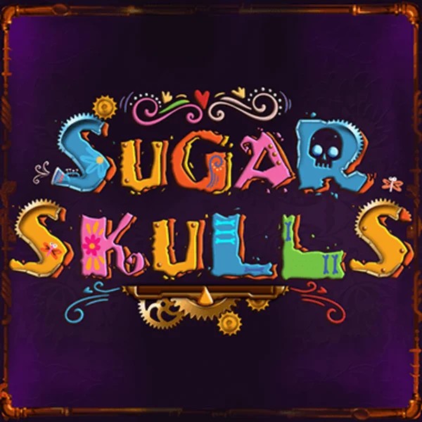 Sugar Skulls online game logo by Booming Games on rabbitreelscasino.com